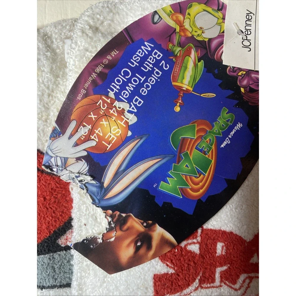 Space Jam 1996 Michael Jordan Original Towel Set Bugs Lola New‎ Old Stock READ